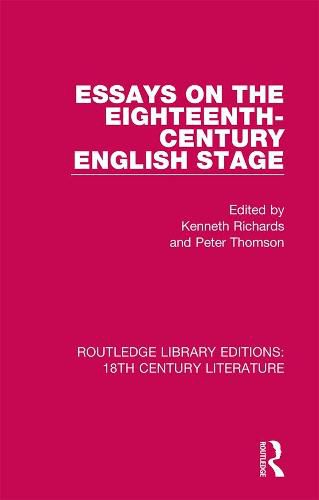 Cover image for Essays on the Eighteenth-Century English Stage