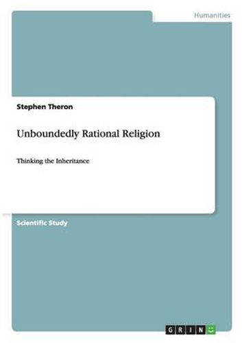 Cover image for Unboundedly Rational Religion: Thinking the Inheritance