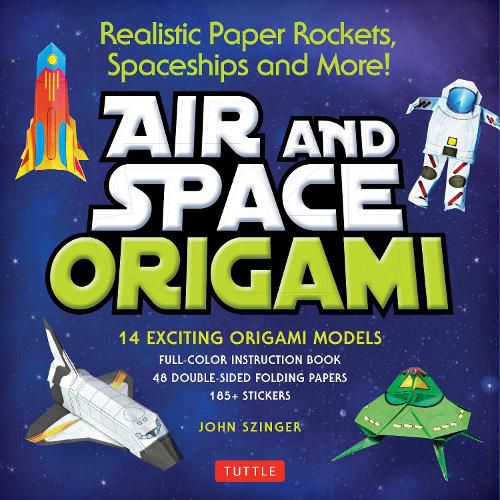Cover image for Air and Space Origami Kit: Paper Rockets, Airplanes, Spaceships and More!