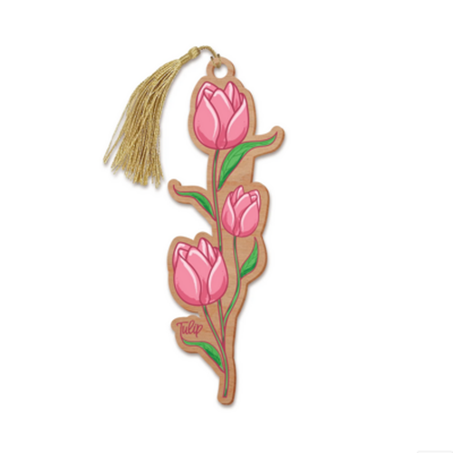 Cover image for WB002 Wooden Bookmark: Tulip