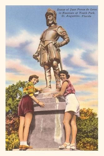 Cover image for Vintage Journal Ponce de Leon Statue, St. Augustine, Florida