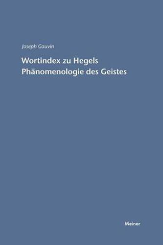 Cover image for Wortindex zur Phanomenologie des Geistes