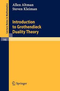 Cover image for Introduction to Grothendieck Duality Theory