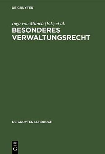 Cover image for Besonderes Verwaltungsrecht