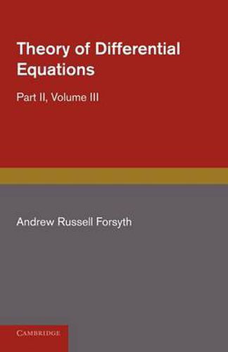 Cover image for Theory of Differential Equations: Ordinary Equations, Not Linear