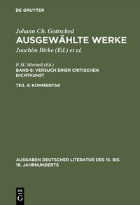 Cover image for Ausgewahlte Werke, Bd 6/Tl 4, Kommentar