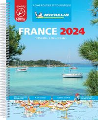 Cover image for France 2024 - Tourist & Motoring Atlas A4 Laminated Spiral