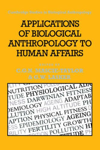 Cover image for Applications of Biological Anthropology to Human Affairs