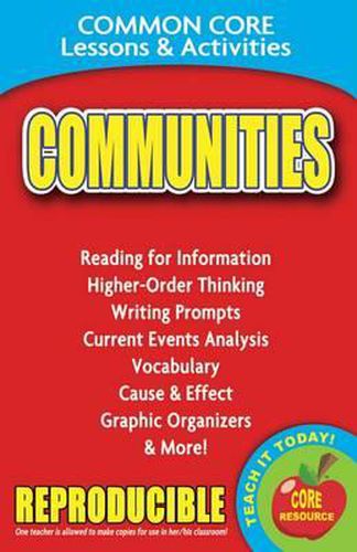 Cover image for Communities: Common Core Lessons & Activities