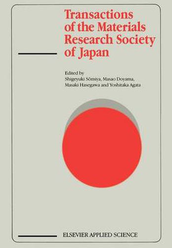 Cover image for Transactions of the Materials Research Society of Japan