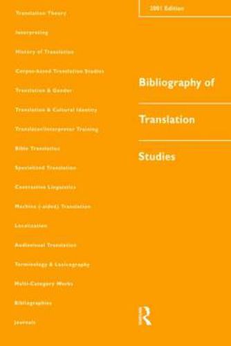 Cover image for Bibliography of Translation Studies: 2001