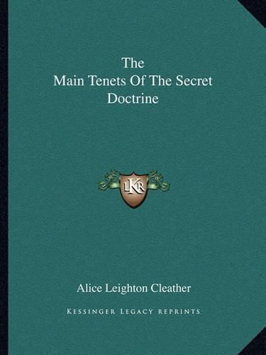 Cover image for The Main Tenets of the Secret Doctrine