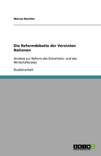 Cover image for Die Reformdebatte der Vereinten Nationen