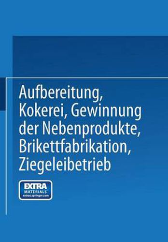 Cover image for Aufbereitung, Kokerei, Gewinnung Der Nebenprodukte, Brikettfabrikation, Ziegeleibetrieb