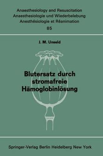 Cover image for Blutersatz durch Stromafreie Hamoglobinlosung