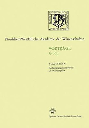 Cover image for Verfassungsgerichtsbarkeit Und Gesetzgeber