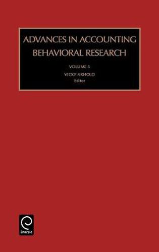Cover image for Advances in Accounting Behavioral Research