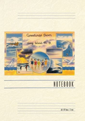 Cover image for Vintage Lined Notebook Greetings from Long Island, New York