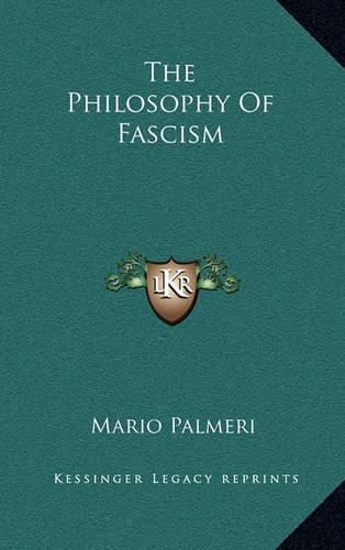 Cover image for The Philosophy of Fascism