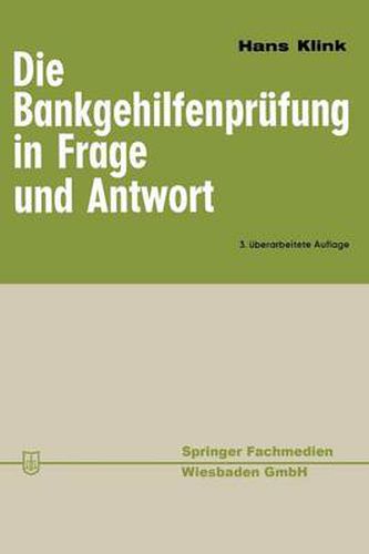 Cover image for Die Bankgehilfenprufung in Frage Und Antwort