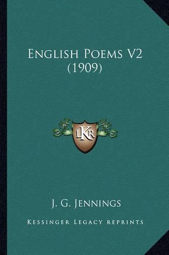 Cover image for English Poems V2 (1909)