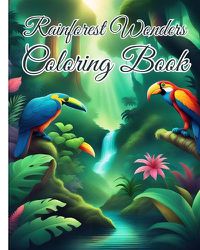 Cover image for Rainforest Wonders Coloring Book