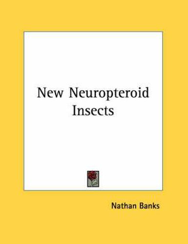 Cover image for New Neuropteroid Insects