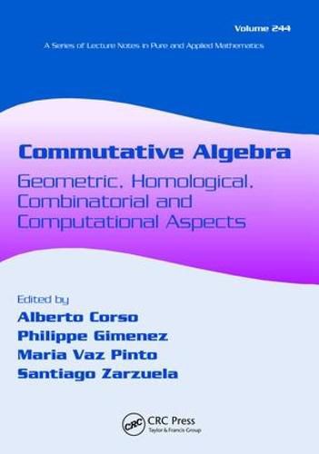Cover image for Commutative Algebra: Geometric, Homological, Combinatorial and Computational Aspects