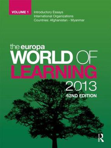 Cover image for The Europa World of Learning 2013