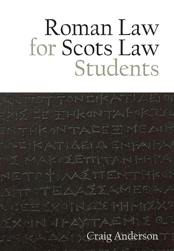 Cover image for Roman Law for Scots Law Students