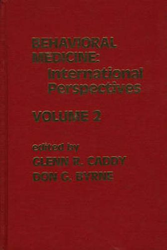 Cover image for Behavioral Medicine: International Perspectives, Volume 2