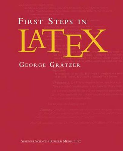 Cover image for First Steps in LaTeX