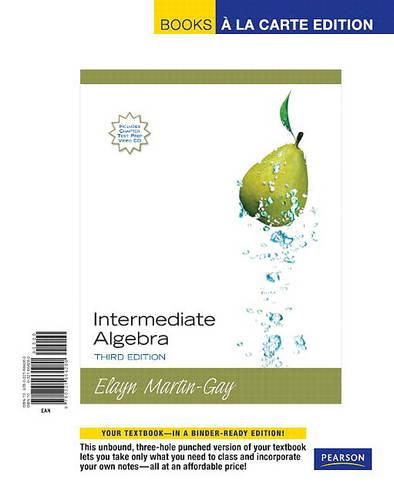 Cover image for Intermediate Algebra, Books a la Carte Edition