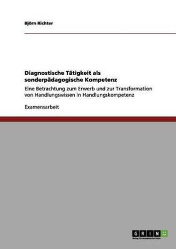 Cover image for Diagnostische Tatigkeit ALS Sonderpadagogische Kompetenz