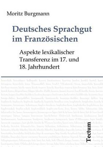 Cover image for Deutsches Sprachgut im Franzoesischen