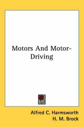 Cover image for Motors and Motor-Driving