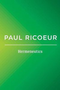 Cover image for Hermeneutics: Writings and Lectures