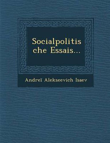 Cover image for Socialpolitische Essais...