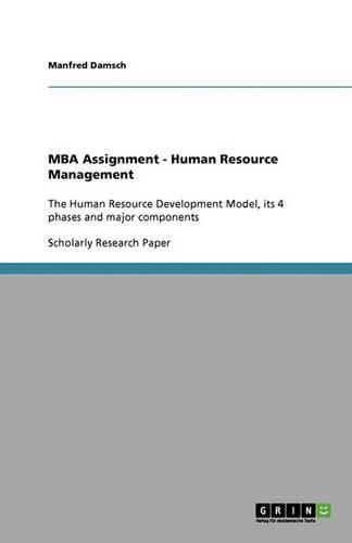 Cover image for MBA Assignment - Human Resource Management: The Human Resource Development Model, its 4 phases and major components