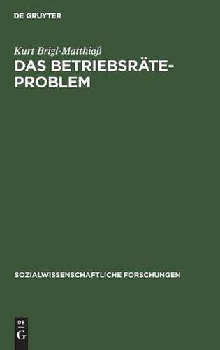 Cover image for Das Betriebsrateproblem