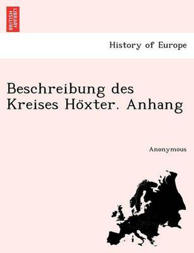 Cover image for Beschreibung Des Kreises Ho Xter. Anhang
