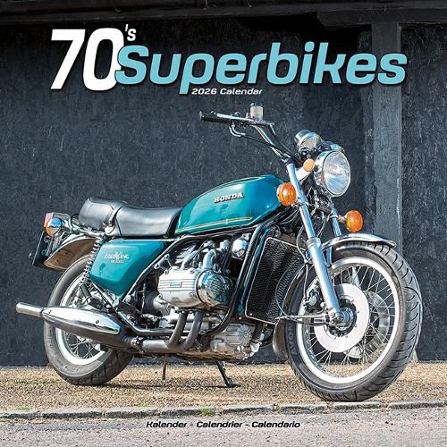 Cover image for 70'S Superbikes Calendar 2026 Square Motorbike Wall Calendar - 16 Month