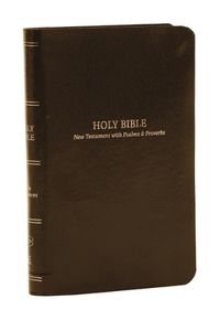 Cover image for KJV Holy Bible: Pocket New Testament with Psalms and Proverbs, Brown Leatherflex, Red Letter, Comfort Print: King James Version