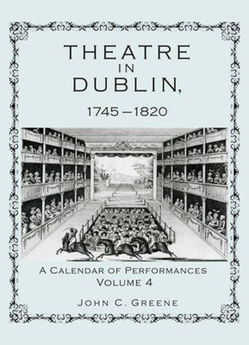 Cover image for Theatre in Dublin, 1745-1820: A Calendar of Performances