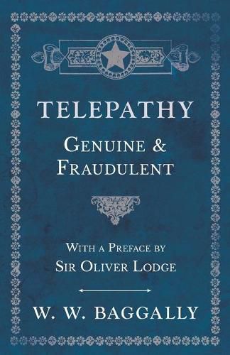 Cover image for Telepathy - Genuine and Fraudulent - With a Preface by Sir Oliver Lodge