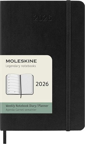 Cover image for Black Softcover Weekly Notebook 2026 Moleskine Diary