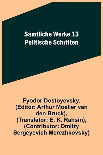 Cover image for Saemtliche Werke 13