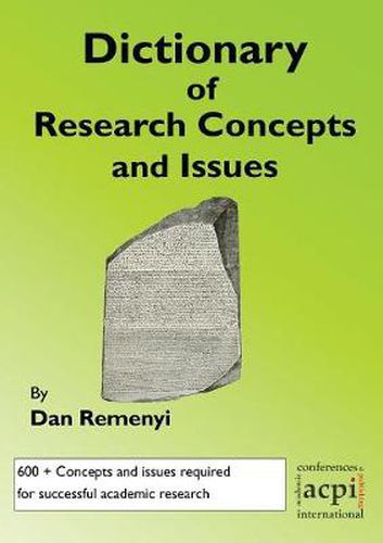 Cover image for A Dictionary of Research Terms and Issues