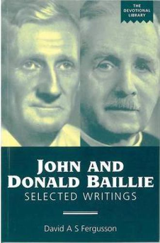 Cover image for John and Donald Baillie: Selected Writings
