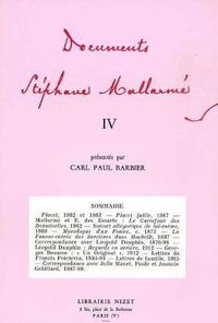 Cover image for Documents Stephane Mallarme IV